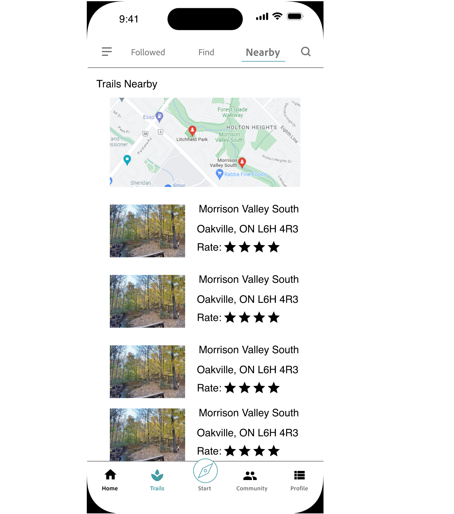Project Image of TrailGo App Design